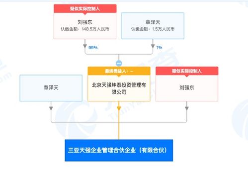 刘强东章泽天携手创立天强企业，三亚合伙公司布局信息技术新赛道